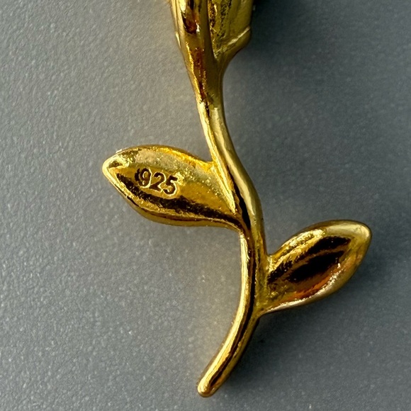 14k Gold Vermeil Rose Necklace – Dainty, Hypoallergenic, Gift for Her - Picture 11 of 11